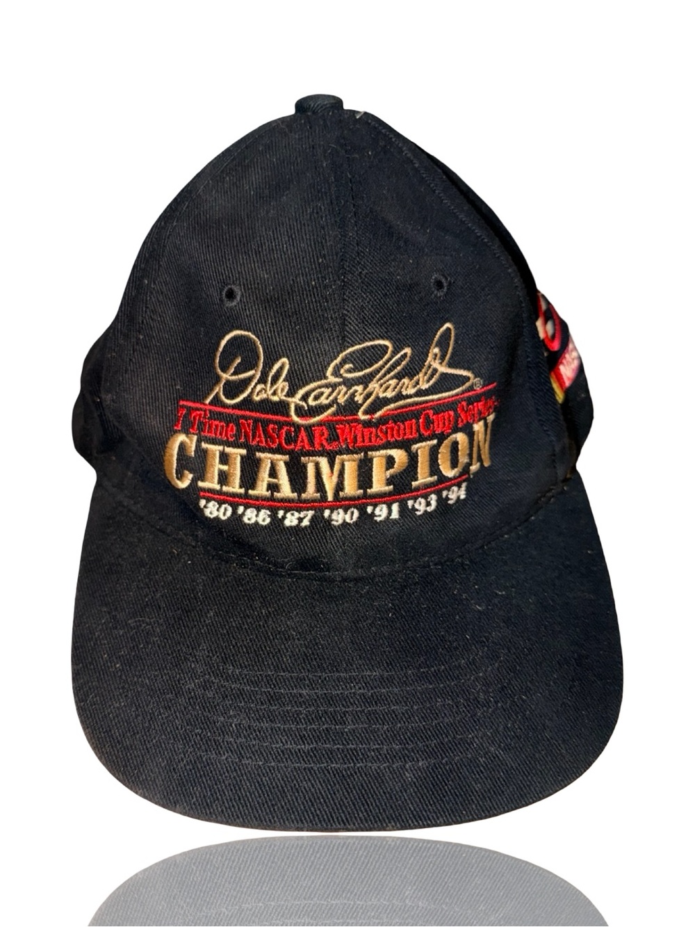 Dale Earnhardt NASCAR Winston Cup Champion Strapback Hat Black One Size